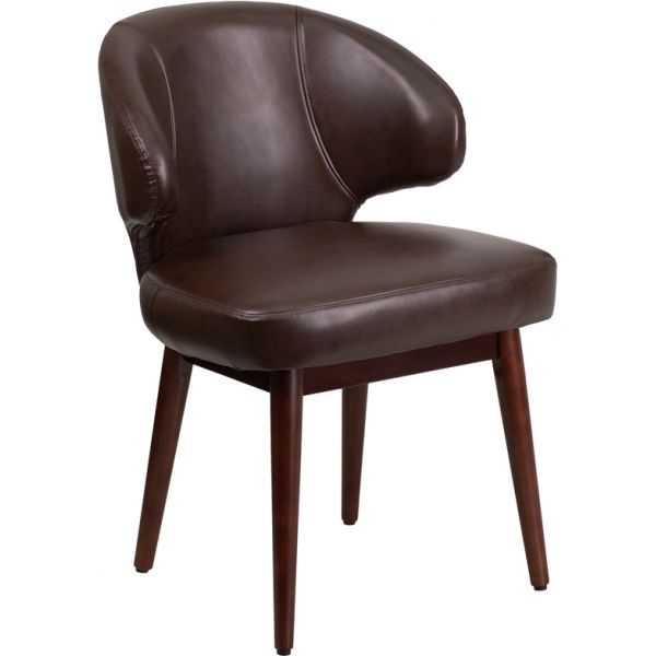 FHFBT4BNGG Flash Furniture Comfort Back Series Leather Reception-Lounge-Office Chair