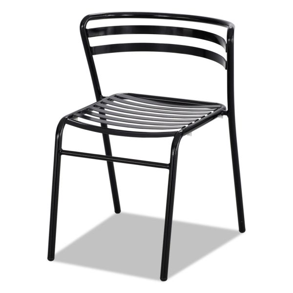 SAF4360BL Safco CoGo Steel Outdoor/Indoor Stack Chair, Black, 2/Carton
