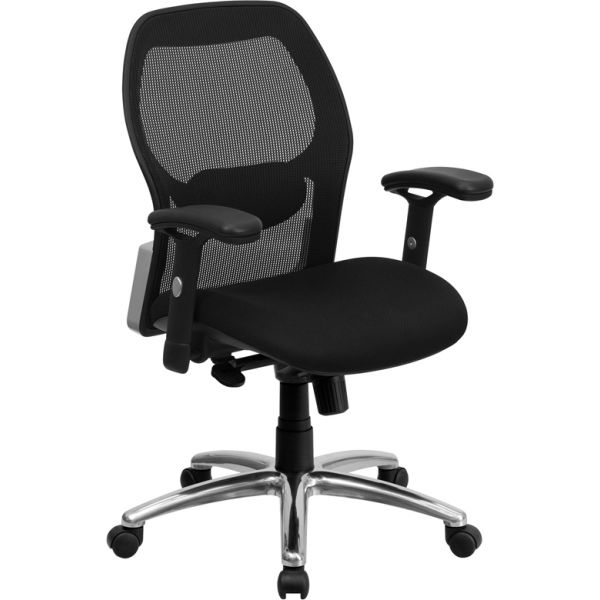 FHFLFW42GG Flash Furniture Mid-Back Super Mesh Office Chair with Knee Tilt Control