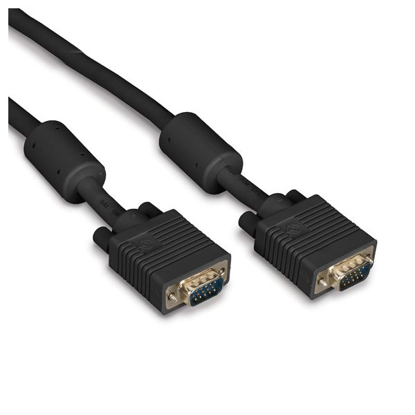 IGRMTT2528 Black Box VGA Video Cable with Ferrite Core, Black, Male/Male, 10-ft. (3.0-m)