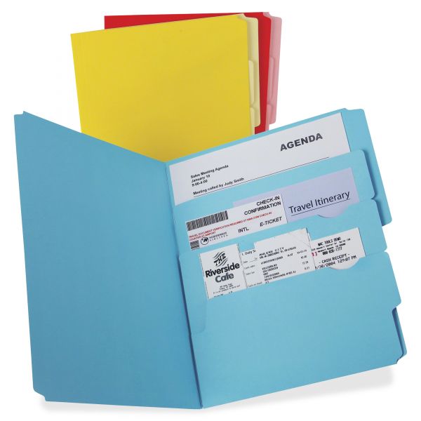 PFX10773 Pendaflex Divide it Up File Folder, Multi Section, 1/2 Cut Tab, Letter, Assorted, 12/Pack