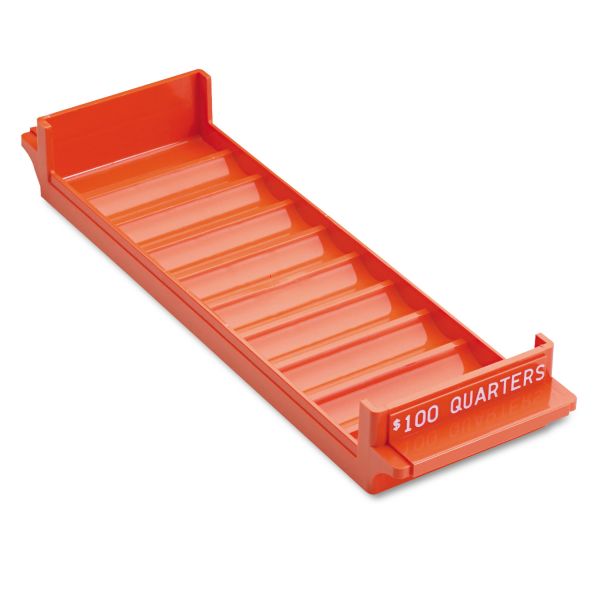 MMF212082516 MMF Industries Porta-Count System Rolled Coin Plastic Storage Tray, Orange
