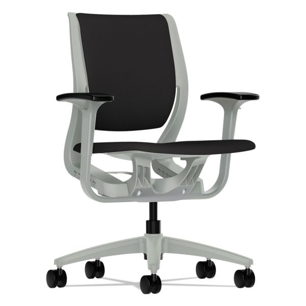 HONRW101PTCU10 HON Purpose Upholstered Flexing Task Chair, Black/Platinum