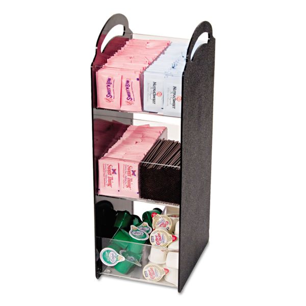 VRTVFCT18 Vertiflex Commercial Grade Compact Condiment Organizer, 6 1/8w x 8d x 18h, Black