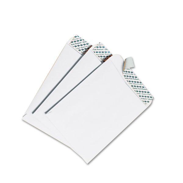 QUA44082 Quality Park Redi Strip Catalog Envelope, 12 x 15 1/2, White, 100/Box