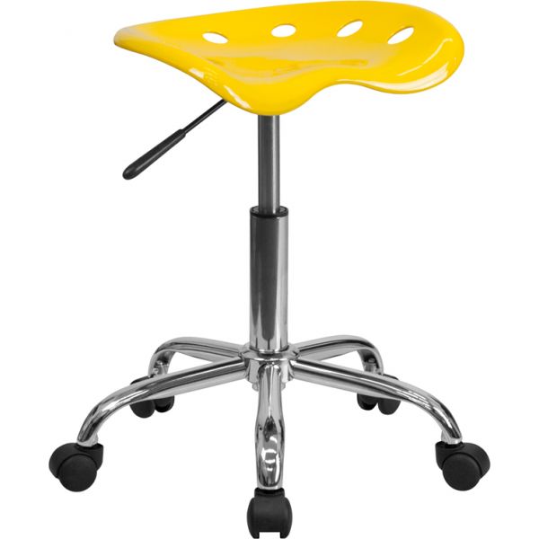 FHFLF214AYELLOWGG Flash Furniture Vibrant Tractor Seat Stool
