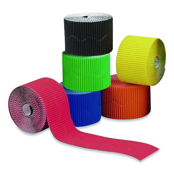 Pacon Bordette Decorative Border, 2.25" x 50 ft, Assorted Colors, 6 ...