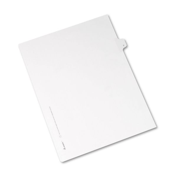 AVE82182 Avery Allstate-Style Legal Exhibit Side Tab Divider, Title: T, Letter, White, 25/Pack