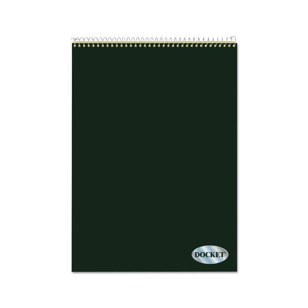 TOP63621 TOPS Docket Wirebound Ruled Pad w/Cover, 8 1/2 x 11 3/4, Canary, 70 Sheets