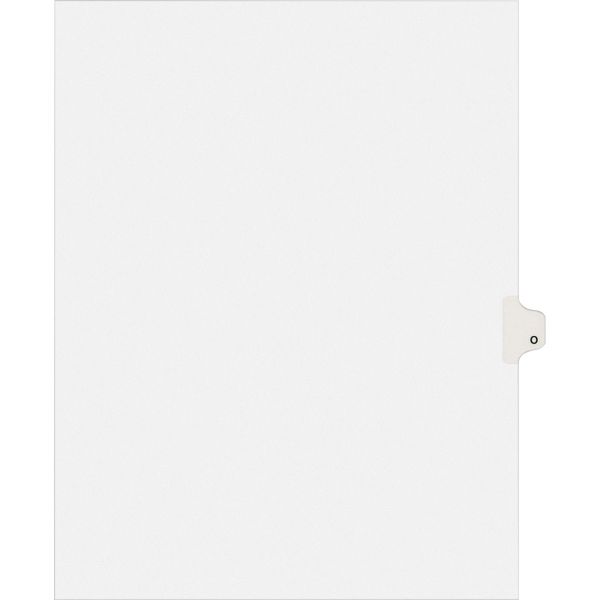 AVE82177 Avery Allstate-Style Legal Exhibit Side Tab Divider, Title: O, Letter, White, 25/Pack