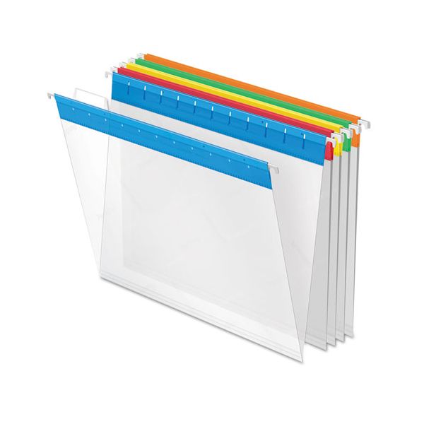 PFX55708 Pendaflex Poly Hanging File Folders, 1/5 Tab, Letter, Assorted Colors, 25/Box