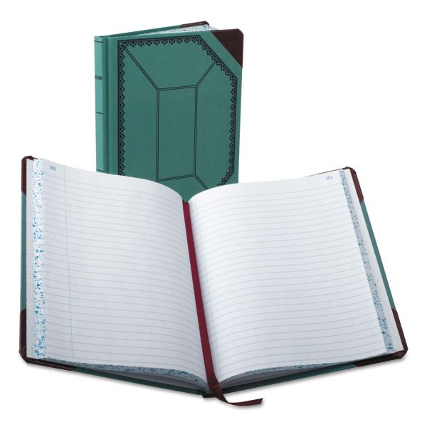 BOR3738150R Boorum & Pease Record/Account Book, Blue/Red Cover, 150 Pages, 9 5/8 x 7 5/8