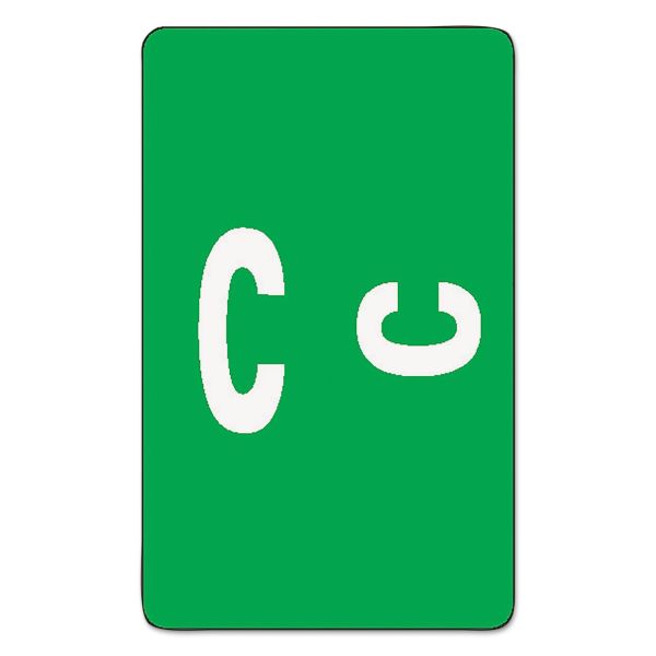 SMD67173 Smead Alpha-Z Color-Coded Second Letter Labels, Letter C, Dark Green, 100/Pack