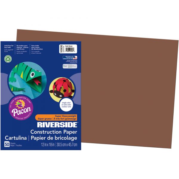 PAC103630 Pacon Brown Construction Paper