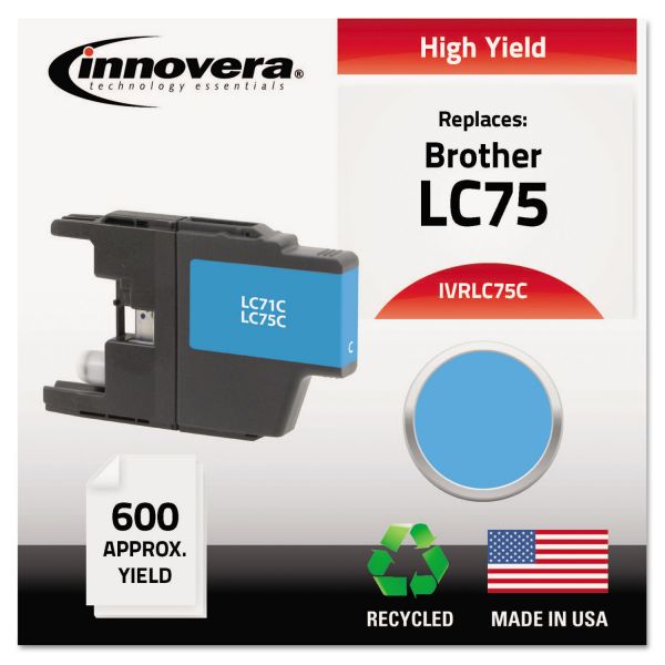 IVRLC75C Innovera Remanufactured LC75C High-Yield Ink, Cyan