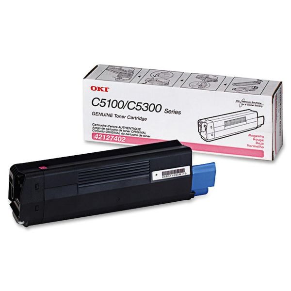 OKI42127402 Oki 42127402 High-Yield Toner (Type C6), 5000 Page-Yield, Magenta