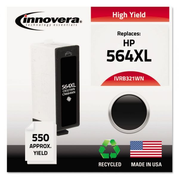 IVRB321WNC Innovera Remanufactured CB321WN (564XL) High-Yield Chipped Ink, Black