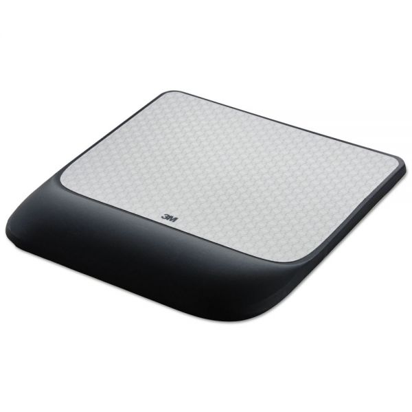 MMMMW85B 3M Mouse Pad w/Precise Mousing Surface w/Gel Wrist Rest, 8 1/2x 9x 3/4, Solid Color