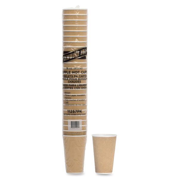 GJO11257PK Genuine Joe Ripple 16 oz Coffee Cups