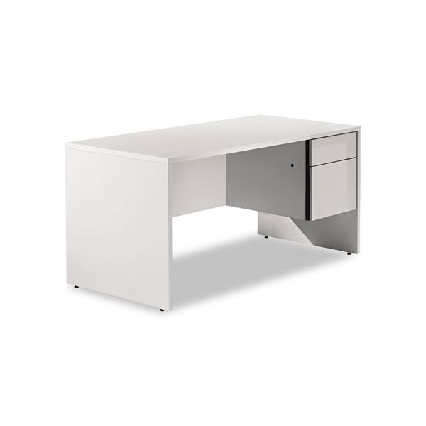 GLBG3060SPRGRY Global Genoa Series Single Right Pedestal Computer Desk