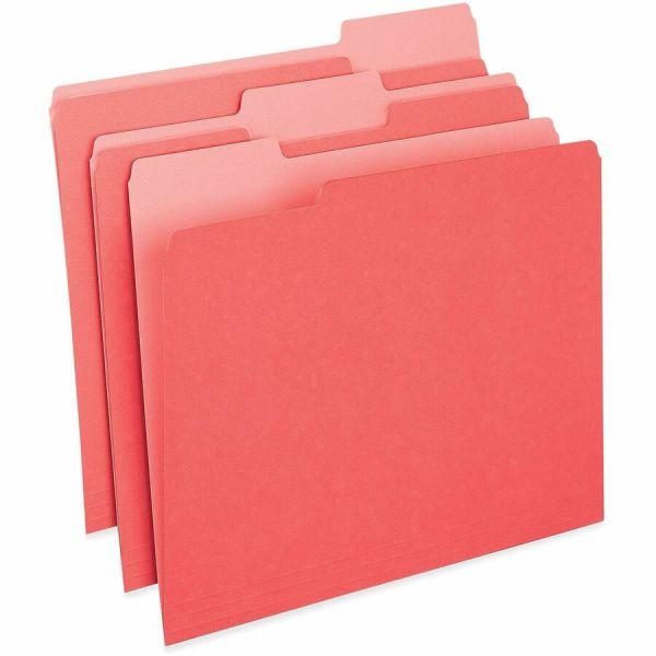 Red Top For Files Universal Deluxe Colored Top Tab File Folders, 1/3-Cut Tabs: Assorted ...