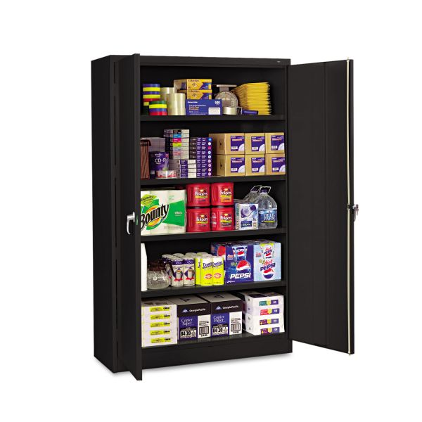 TNNJ1878SUBK Tennsco Assembled Jumbo Steel Storage Cabinet, 48w x 18d x 78h, Black