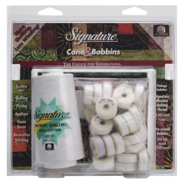 NOTM027216 Signature Machine Quilting Cone & M Bobbin Pack