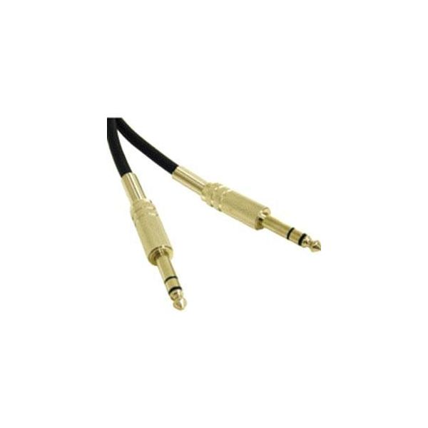 SYNX2437052 C2G 3ft Pro-Audio 1/4in TRS Male to 1/4in TRS Male Cable