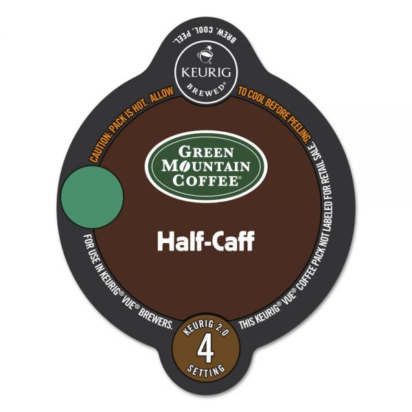 GMT9304 Green Mountain Coffee Vue Packs, Half-Caff, 16/Box