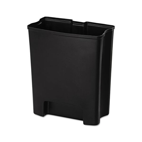 RCP1900734 Rubbermaid Commercial Step-On Rigid Liner For Stainless Front Step, Plastic, 24 gal, Black