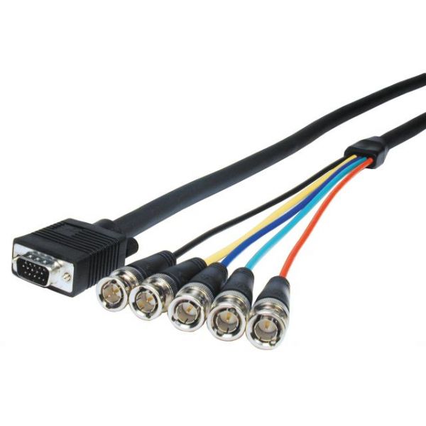 IGRMPK6346 Comprehensive Pro AV/IT Series VGA HD15 plug to 5 BNC plugs cable 10ft