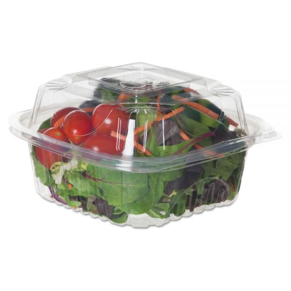 ECOEPLC6 Eco-Products Renewable & Compostable Clear Clamshells - 6" x 6" x 3", 80/PK, 3 PK/CT