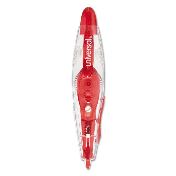 UNV75605 Universal Retractable Pen Style Correction Tape, 1/5" x 236", 4/Pack