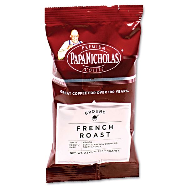 PCO25183 PapaNicholas Coffee Premium Coffee, French Roast, 18/Carton