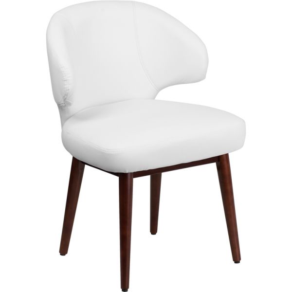 FHFBT2WHGG Flash Furniture Comfort Back Series Leather Reception-Lounge-Office Chair