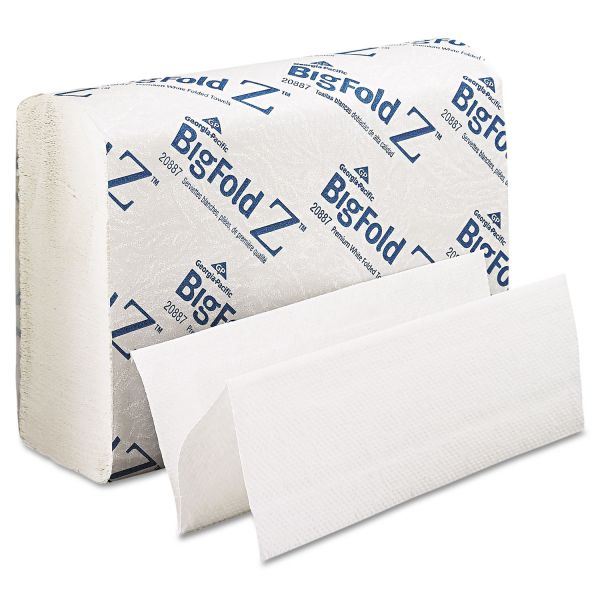 GPC20887 Georgia Pacific Professional BigFold Paper Towels, 10 1/5 x 10 4/5, White, 220/Pack, 10 Packs/Carton