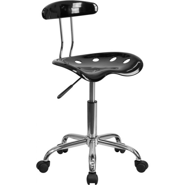 FHFLF214BLKGG Flash Furniture Vibrant Task Chair with Tractor Seat
