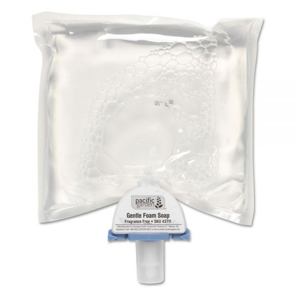 GPC43711 Pacific Garden Gentle Foam Liquid Soap, Fragrance-Free, 1200 mL, 4/Carton