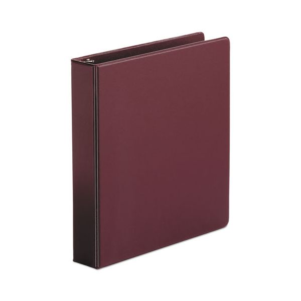 UNV33406 Universal Economy Non-View 3-Ring Binder, 1 1/2" Capacity, Round Ring, Burgundy