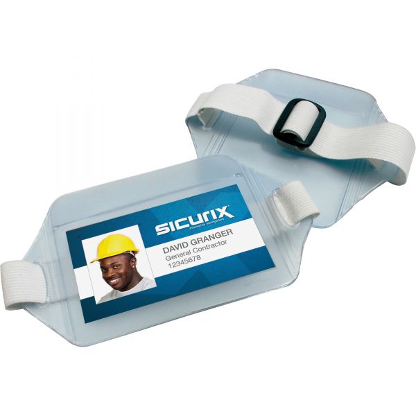 BAU66881 SICURIX Heavy-Duty Arm Badge Holder - Horizontal