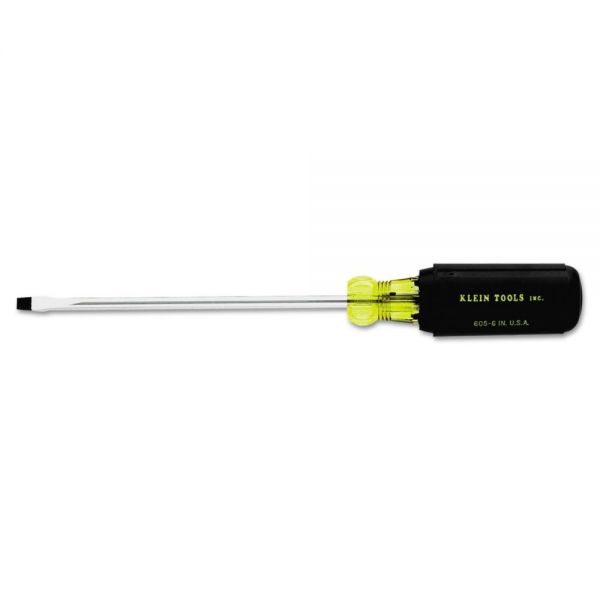 KLN6054 Klein Tools 1/4in Cabinet Tip Cushion-Grip Screwdriver, 8 11/32in Long