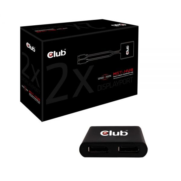 SYNX4172067 Club 3D Multi Stream Transport (MST) Hub DisplayPort 1-2