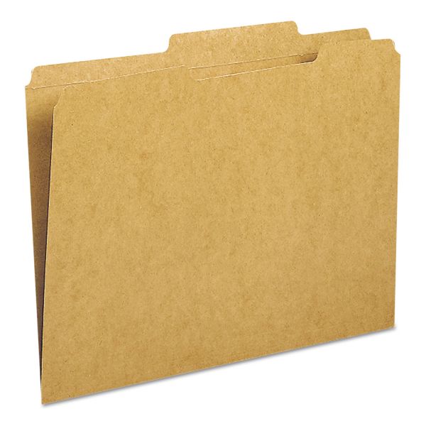 SMD10776 Smead Kraft File Folder, 2/5 Cut Right, Two-Ply Top Tab, Letter, Kraft, 100/Box