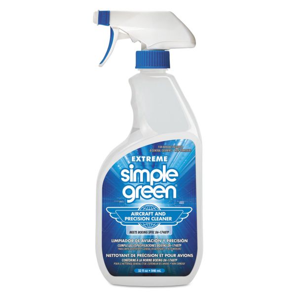 SMP13412 Simple Green Extreme Aircraft & Precision Equipment Cleaner, 32 oz, Bottle, 12/Carton