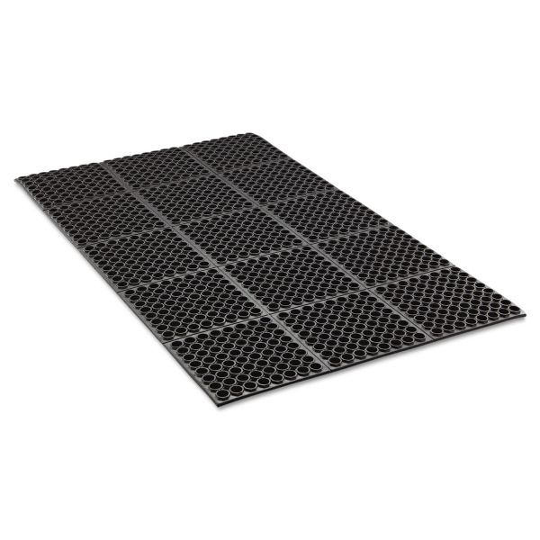 CWNWSTF35BK Crown Safewalk Heavy-Duty Anti-Fatigue Drainage Mat, General Purpose, 36 x 60, Black