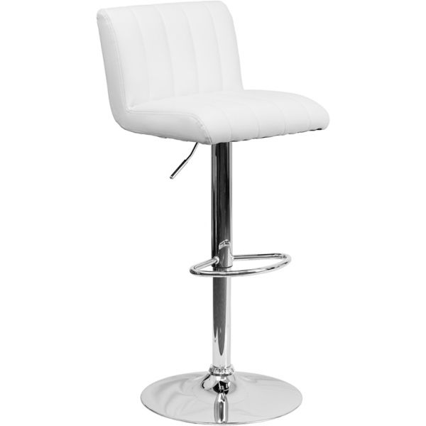 FHFCH112010WHGG Flash Furniture Contemporary Barstool