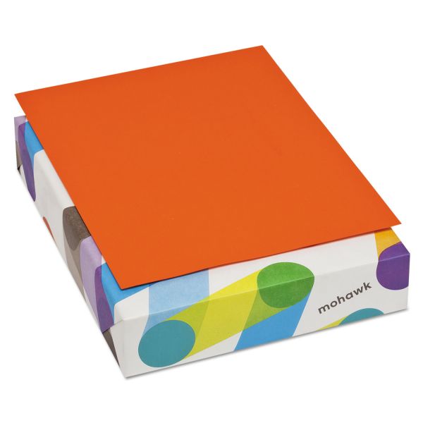 MOW103655 Mohawk BriteHue Multipurpose Colored Paper, 24 lb, 8 1/2 x 11, Orange, 500 Sheets/Ream