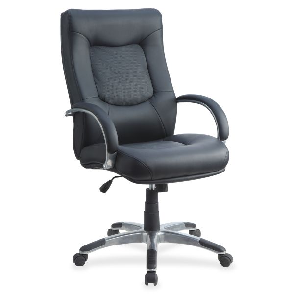 LLR60505 Lorell Stonebridge Leather Executive High-Back Chair