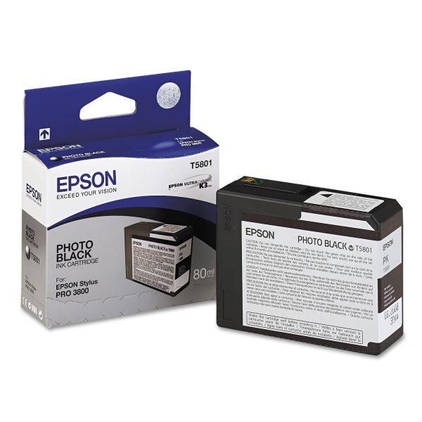 EPST580100 Epson T580100 UltraChrome K3 Ink, Photo Black