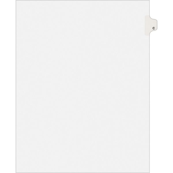 AVE82165 Avery Allstate-Style Legal Exhibit Side Tab Divider, Title: C, Letter, White, 25/Pack